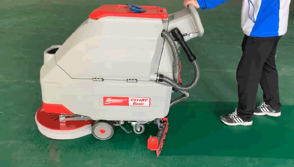 皓瑞潔手推式洗地機工作視頻